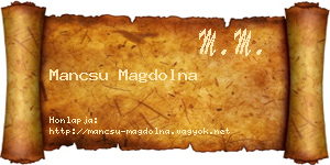 Mancsu Magdolna névjegykártya